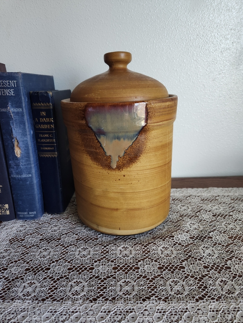 Sango Splash Earth-Toned Stoneware Canister - Picture 2 of 14